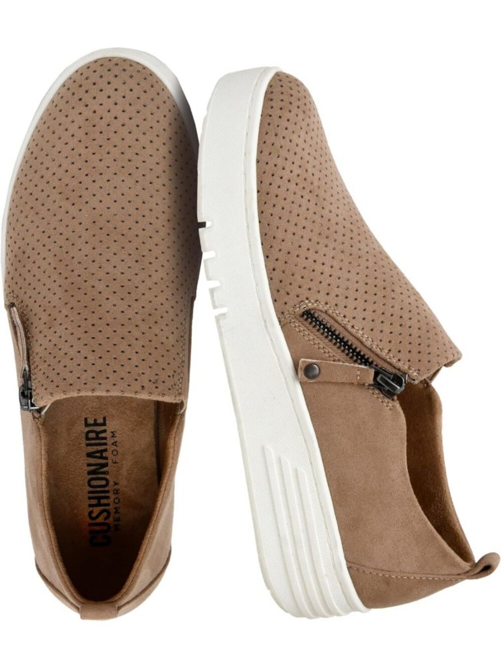 Comfortable Platform Slip-On Sneakers for Women | Casual Perforated Design, Wide